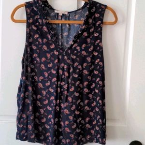 Paisley notch neckline tank